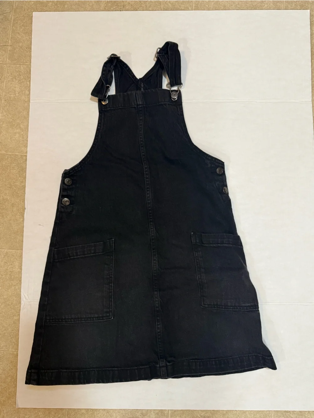 Cat & Jack Black Denim Pinafore Dress